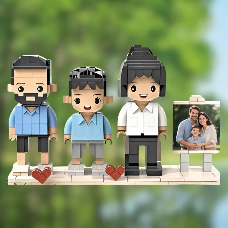 Custom Minifigure Portrait - Personalized Brick Mosaic Kit