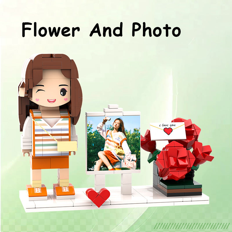 Custom Minifigure Portrait - Personalized Brick Mosaic Kit