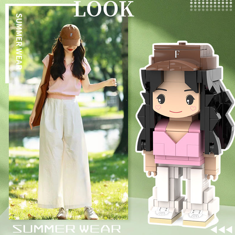 Custom Minifigure Portrait - Personalized Brick Mosaic Kit