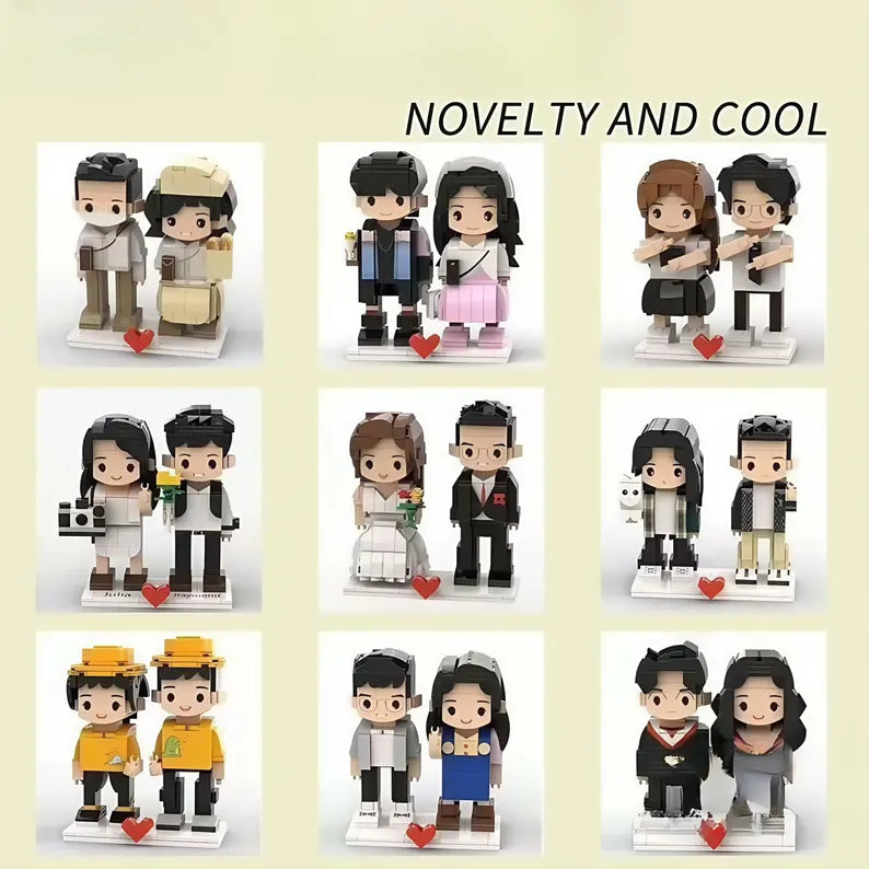 Custom Minifigure Portrait - Personalized Brick Mosaic Kit